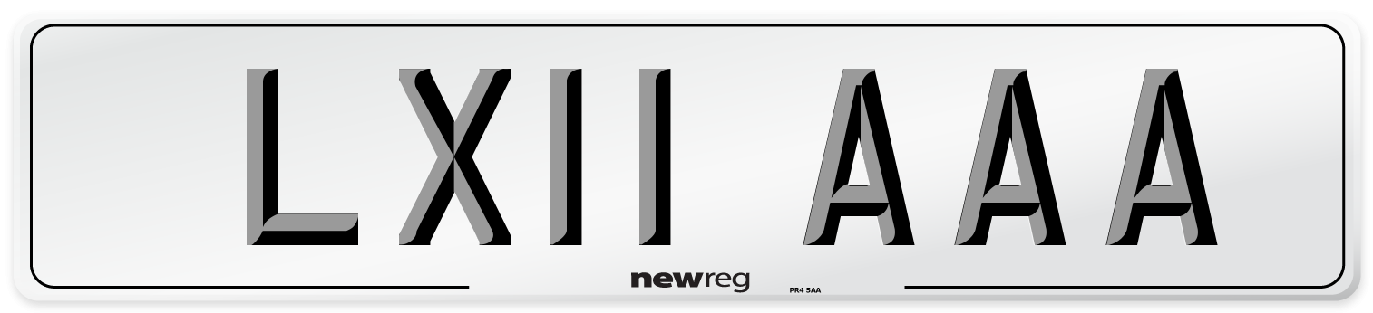 LX11 AAA Number Plate from New Reg